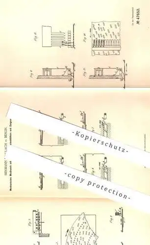 original Patent - Hermann Wallach , Berlin , 1888 , Mechanisches Musikwerk | Musikinstrument , Musik , Notenblätter !!