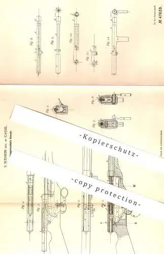 original Patent - S. Sudheim , Kassel , 1888 , Geradezugverschluss - Gewehr | Gewehr , Pistole , Waffe , Revolver !!