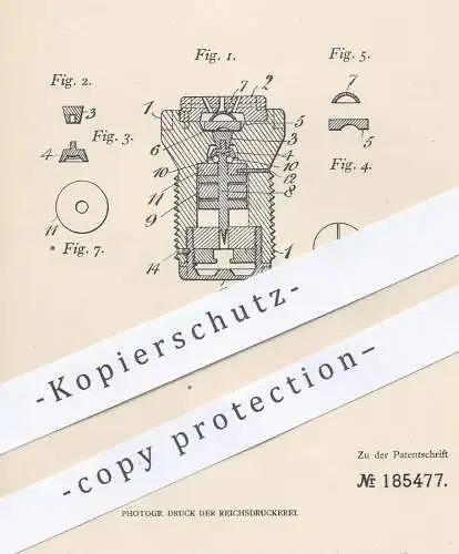 original Patent - Henry Cooper Seddon , West Kensington , 1905 , Aufschlagzünder f. Geschosse | Waffen , Gewehr , Pistol