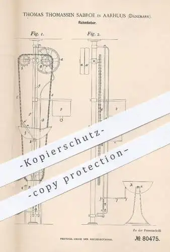 original Patent - Thomas Thomassen Sabroe , Aarhuus , Dänemark , 1894 , Rahmheber | Milch , Molkerei , Rahm , Landwirt