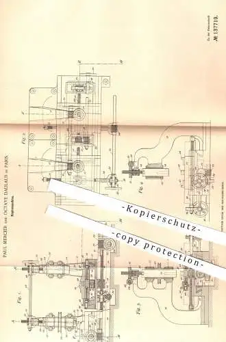 original Patent - Paul Mercier , Octave Daulaus , Paris , 1901 , Kopiermaschine | Kopierer | Druck , Fräsen , Modellbau