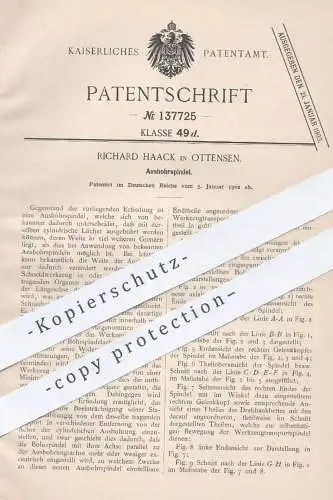 original Patent - Richard Haack , Hamburg / Ottensen , 1902 , Ausbohrspindel | Bohrspindel , Bohrmaschine , Bohrer !!