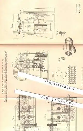 original Patent - Edwin J. Pine , Mobile , Alabama , USA , 1901 , Herst. von Schutzeinlage für Luftradreifen | Reifen !!