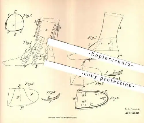 original Patent - Heinrich Riechelmann , Hamburg , 1905 , Plattfuß - Bandage | Fuß , Bein , Arzt , Chirurg , Orthopäde !