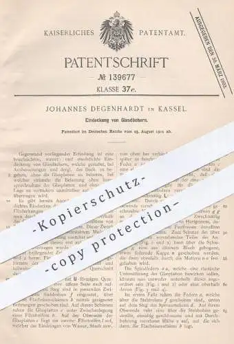 original Patent - Johannes Degenhardt , Kassel , 1901 , Eindeckung von Glasdächern | Glas - Dach | Dachdecker !!