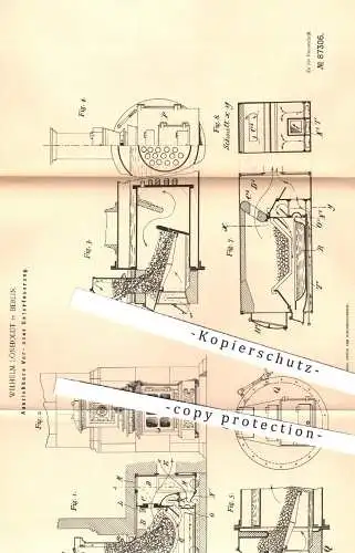 original Patent - Wilhelm Lönhardt , Berlin , 1895 , Vor- oder Unterfeuerung am Zimmerofen | Ofen , Öfen , Ofenbauer !