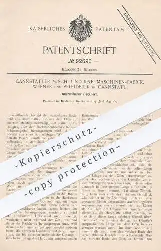 original Patent - Misch- u. Knetmaschinen Fabrik Werner & Pfleiderer , Cannstatt , 1894 , Backherd | Herd , Bäcker !!