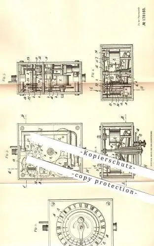 original Patent - Walter Pechstein , Halle / Saale  1903 , Umschalten von Gasventil mittels Uhrwerk | Gas - Ventil | Uhr