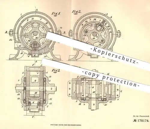 original Patent - Fritz Egersdörfer , Fritz Linder , Barmen 1905 , Kraftmaschine mit Kolben u. Dichtungsscheiben | Motor