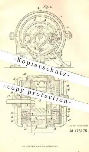 original Patent - Fritz Egersdörfer | Fritz Linder , Barmen , 1906 , Dichtung für Kraftmaschinen | Motor , Motoren !!!