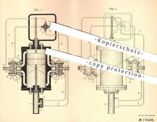 original Patent - Eduard Zickendraht , Frankfurt / Main , 1905 , Kolben - Flüssigkeitsmesser mit Ventil | Motor !!!