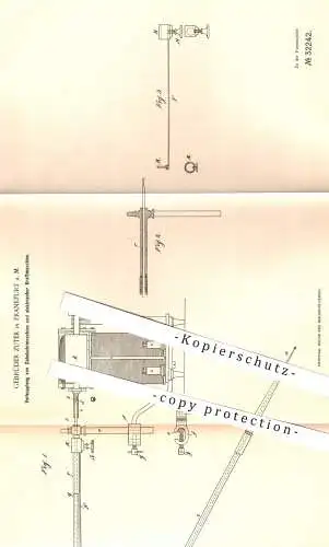 original Patent - Gebrüder Zuter , Frankfurt / Main , 1884 , Zahnbohrmaschine u. elektrischer Kraftmaschine | Zahnarzt