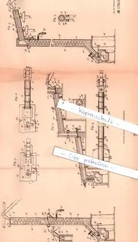 original Patent - Montague Moore in Melbourne und Thomas James Heskett in Brunswick , Austr. , 1904 , Ofenanlage !!!