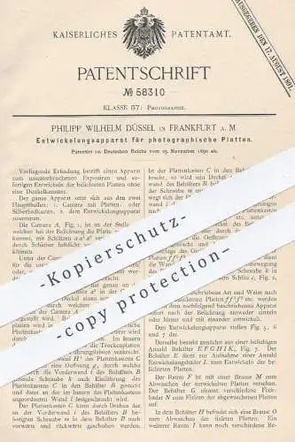 original Patent - Philipp Wilhelm Düssel , 1890 , photographische Platten | Fotograf , Fotokamera , Kamera , Foto !!!