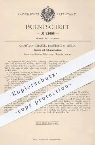 original Patent - Ch. Chaskel Eisenberg , Berlin , 1894 , Schnalle mit Kniehebelwirkung | Schuhe , Schuhwerk , Schuster