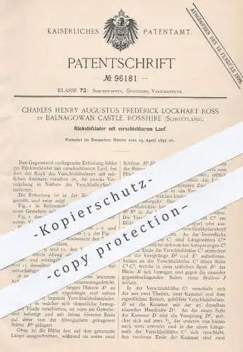 original Patent - Charles H. A. Fr. Lockhart Rosshire , Schottland , 1897 , Rückstoßlader | Gewehre , Waffen , Militär