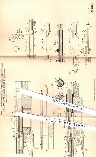 original Patent - Charles H. A. Fr. Lockhart Rosshire , Schottland , 1897 , Rückstoßlader | Gewehre , Waffen , Militär