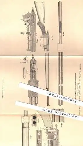 original Patent - Myron Coloney / Dr. James H. Mac Lean , St. Louis Missouri USA , 1880 , Magazin - Feuerwaffen | Waffen