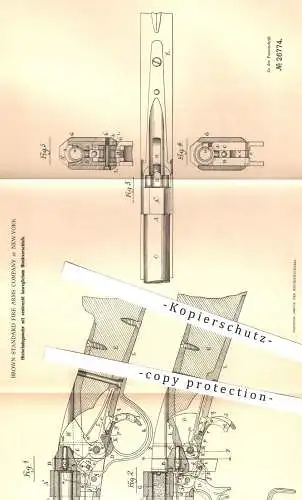 original Patent - Brown Standard Fire Arms Company , New York , 1883 , Hinterlade - Gewehr | Waffe , Waffen , Militär