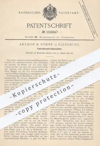 original Patent - Anthon & Söhne , Flensburg , 1897 , Reifenantreibmaschine für Fässer | Fass , Bierfass , Wein , Bier