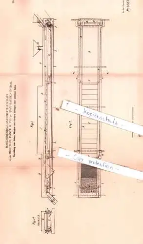 original Patent - Maschinenbau-Aktiengesellschaft in Prag-Karolinenthal , 1892 , Aufbereitung von Erzen !!!