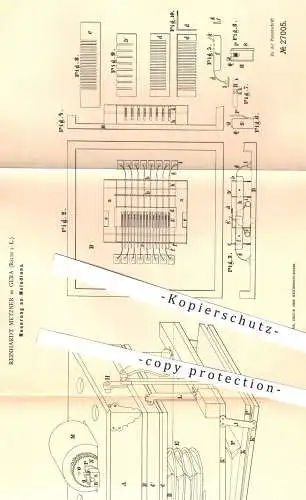 original Patent - Reinhardt Metzner , Gera , Reuss , 1883 , Melodion | Musikinstrumente , Klaviatur , Musik , Balg !!!