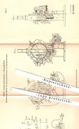 original Patent - Birney Clark Batcheller in Philadelphia , USA , 1897 , Weiche für Stationen der Rohrpost | Post !!!