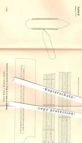 original Patent - Oscar Wilke , Wahren / Leipzig , 1895 , Panzergürtel für Schiffe | Schiff , Schiffbau , Panzer , Walze