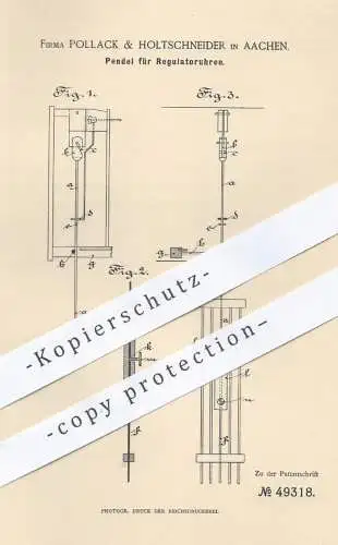 original Patent - Pollack & Holtschneider , Aachen 1889 , Pendel für Regulatoruhren | Uhr  Uhren , Pendeluhr , Uhrmacher