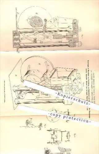 original Patent - Arvid H. Elliot , New York , Alfred Walker , Sing Sing , USA  1879 , Herstellung von Backstein , Stein