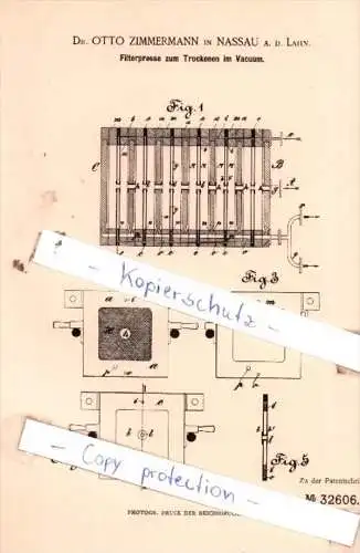 Original Patent  - Julius Holzer und Louis Schulze in Wittenberge , 1890 , Hochbauwesen !!!