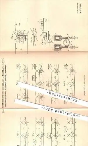 original Patent - Carl Fr. Philipp Stendebach , Möckern / Leipzig , 1901 , Stromzuführung für elektrische Bahnen | Strom