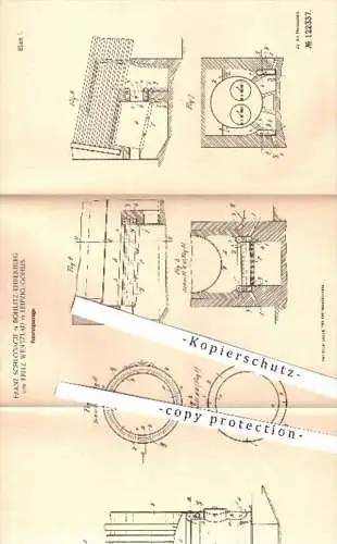 original Patent - F. Schlobach , Böhlitz Ehrenberg , F. Wentzlau , Leipzig Gohlis , 1900 , Feuerungsanlage , Feuerung !!