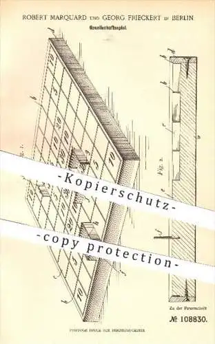 original Patent - Robert Marquard , Georg Frieckert , Berlin , 1899 , Gesellschaftsspiel | Brettspiel , Spiel , Spiele !