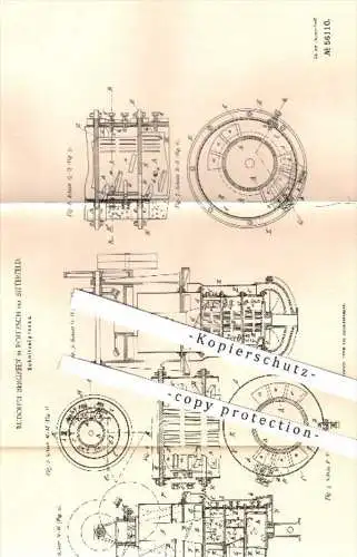 original Patent - Rudolph Bergreen , Roitzsch / Bitterfeld , 1890 , Schnitzelpresse | Presse , Pressen , Zucker !!!