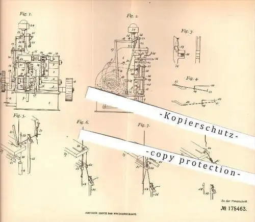 original Patent - W. Busch & Co. , Oberursel , 1904 , Anbringen von geknoteten Fadenschlingen an Papier , Tüten , Schuhe