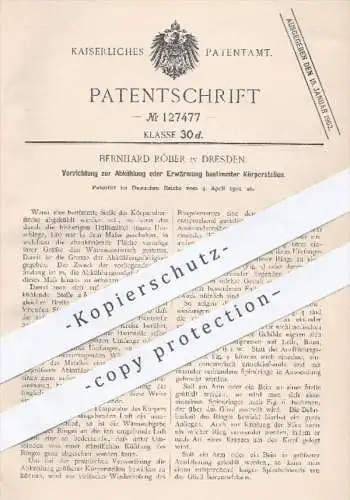 original Patent - Bernhard Röber , Dresden , 1901 , Abkühlung o. Erwärmung bestimmter Körperstellen | Gesundheit , Arzt