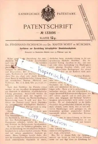 Original Patent  -  Dr. Ferdinand Escherich und Martin Moest in München , 1901 , !!!