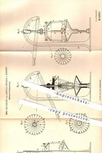 original Patent - E. Saltzkorn , L. Nicolai , Dresden , 1887 , Hülsen - Faltmaschine , Papier , Stoff , Papierfabrik !!!