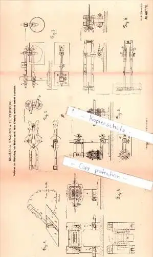 Original Patent  - Nicolas de Benardos in St. Petersburg , 1888 , Mechanische Metallbearbeitung !!!