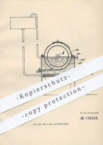 original Patent - Theodor Anspach in Heidelberg , 1905 , Waschmaschine u. Trockenmaschine , Waschen , Trocknen , Wäsche