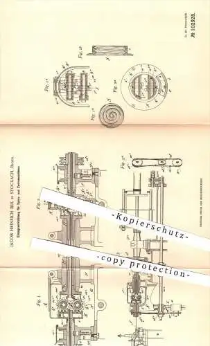 original Patent - J. H. Bek , Stockach , 1898 , Einzugsvorrichtung für Spinn- u. Zwirnmaschinen , Spinnerei , Spinnen !!