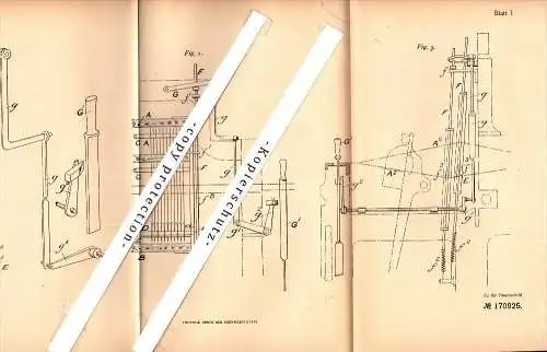 Original Patent -A.J. Davidson in Ballywoolen House , Crossgar , Ireland , 1904 ,  weaving , W.R. Stitt in Belfast !!!