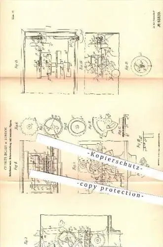 original Patent - Charles Ingrey in London , 1894 , Selbstkassierende Schauvorrichtung mit boxenden Figuren , Automat !