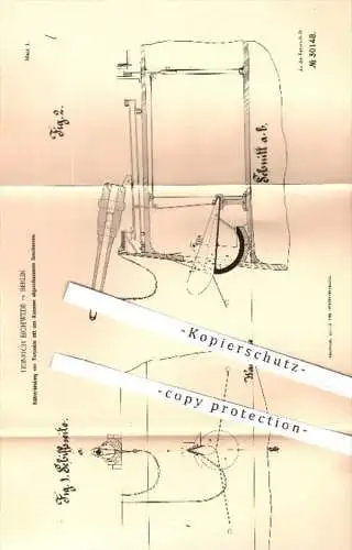 original Patent - Heinrich Eichwede in Berlin , 1884 , Seilverbindung von Torpedos , Torpedos , Kanonen , Geschosse !