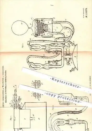 original Patent - G. Siemsglüss , Walsrode / Hannover , 1898 , Melkverfahren , Melken , Tierzucht , Kuh , Kühe , Bauer !