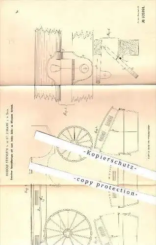 original Patent - R. Steinlein , St. Johann / Saar , 1898 , Verkaufswagen mit zu öffendem Verdeck nach 2 Seiten , Wagen