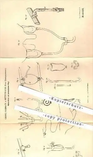 original Patent - G. Steimann , Mittelwalde , Habelschwerdt , 1887 , Melkverfahren auf pneumatischem Weg , Melken , Tier