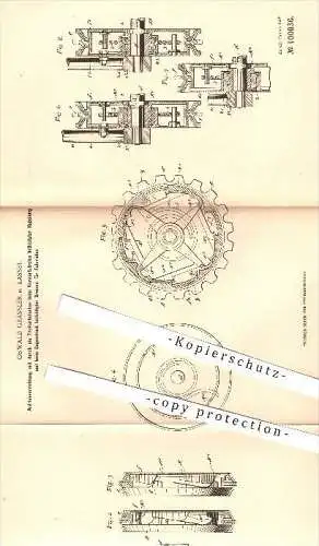 original Patent - Oswald Grässler , Kassel , 1897 , Antrieb für Fahrräder , Fahrrad , Bremse , Bremsen , Kupplung !!!