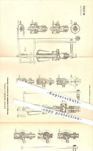 original Patent - Eduard Beuther in Kassel , 1880 , Dampfpfeifen mit veränderlicher Schallstärke , Eisenbahn , Pfeifen